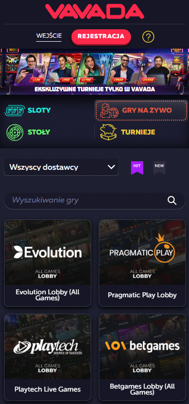 Vavada mobilne kasyno